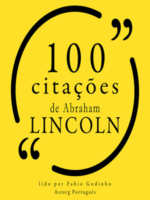 cover image of 100 citações de Abraham Lincoln